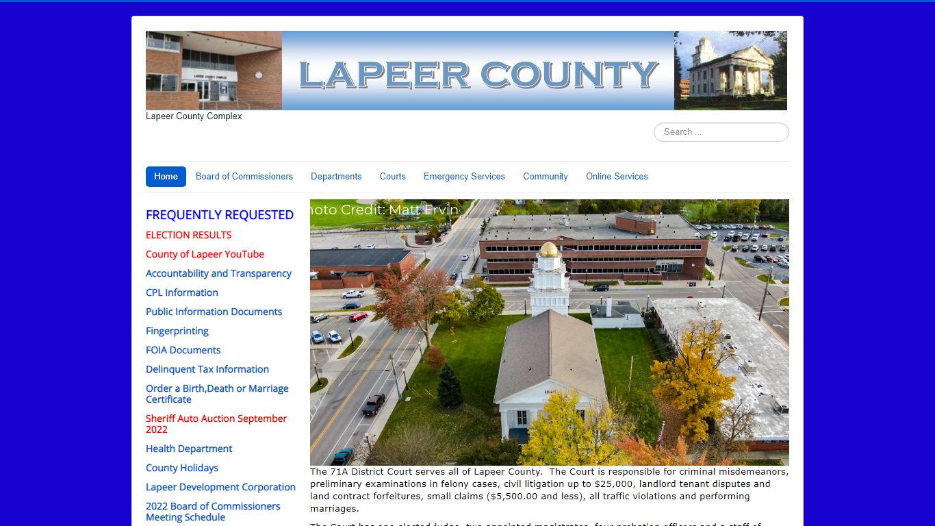 71A DISTRICT COURT - Lapeer County, Michigan